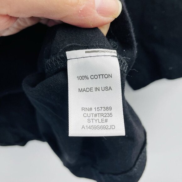 La La Land Creative Co Womens Large Vote Tshirt Crop Top Happy Face Black 2527 - Picture 8 of 8